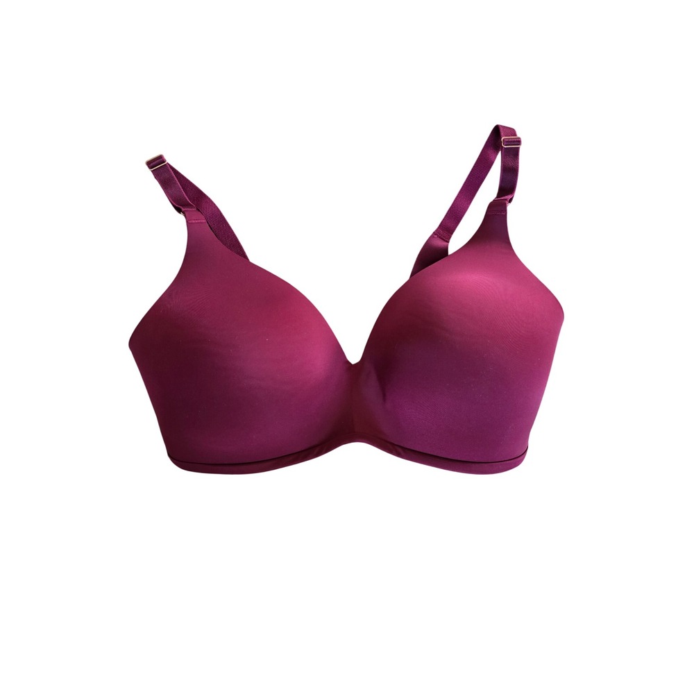 Soma Vanishing 360 Wireless Bra 36DD Berry Wine Plunge Smooth Back‎